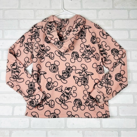 Mickey Mouse Disney Junior's Fleece Hoodie 1/4 Zip Pullover Casual Size Small - Picture 8 of 14